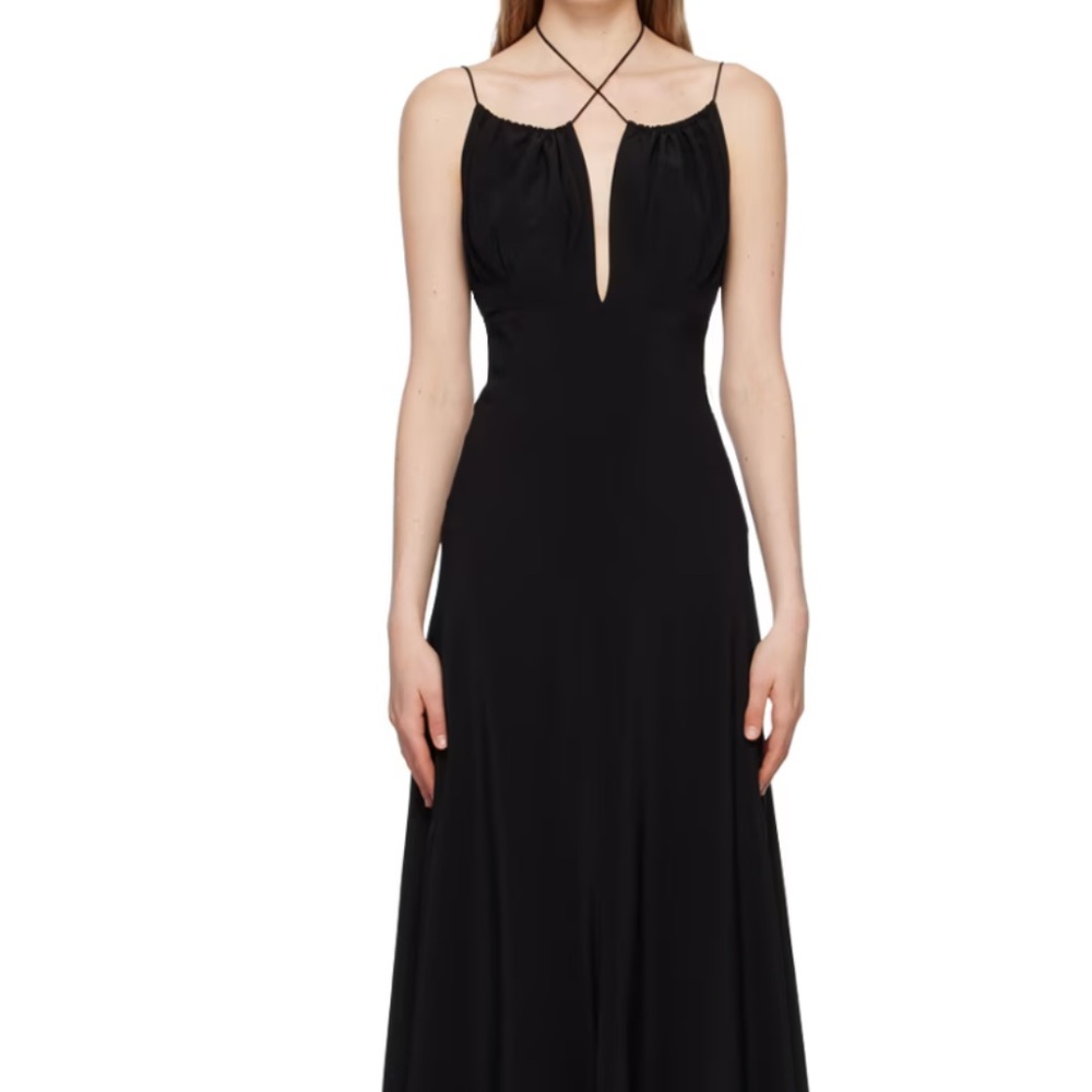 TOTEME Black Gathered Dress